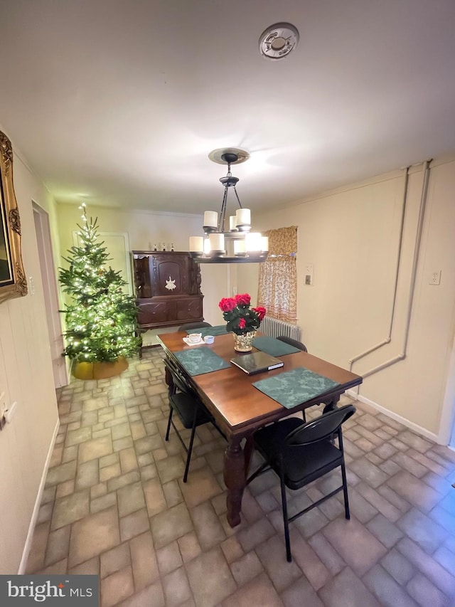 211 W 6th St, Laurel, DE 19956 - dining space with brick patterned flooring and baseboards