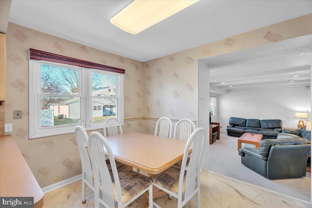 view of dining area