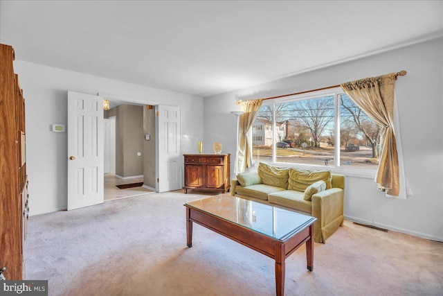 view of carpeted living room