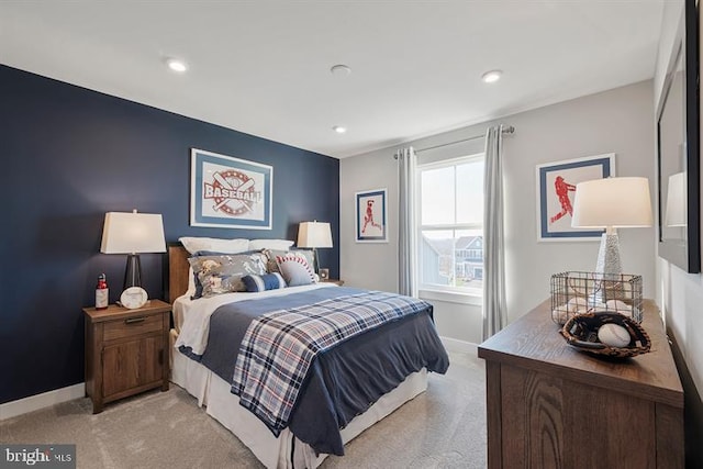 view of carpeted bedroom