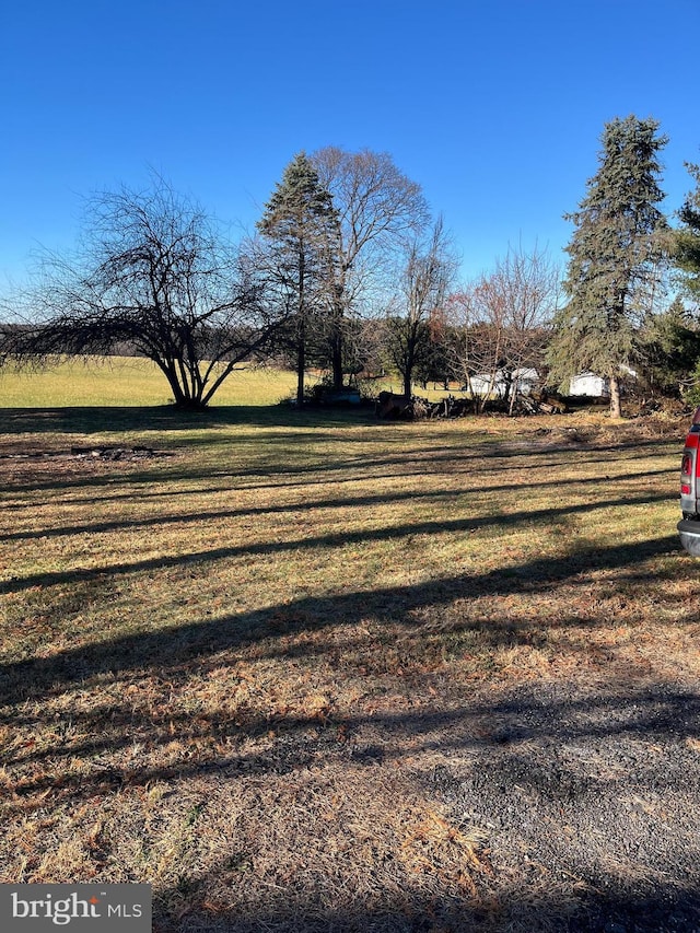 view of yard with a rural view