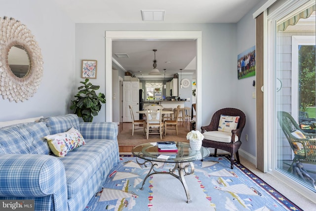 view of carpeted living room