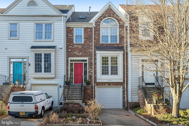 view of property with a garage