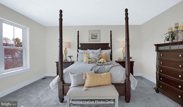 view of carpeted bedroom