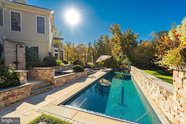 view of pool with a patio