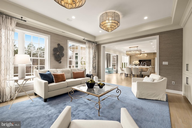 living room featuring hardwood / wood-style floors