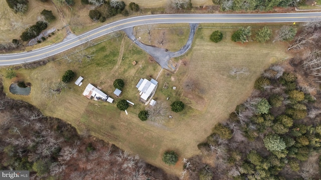 bird's eye view featuring a rural view