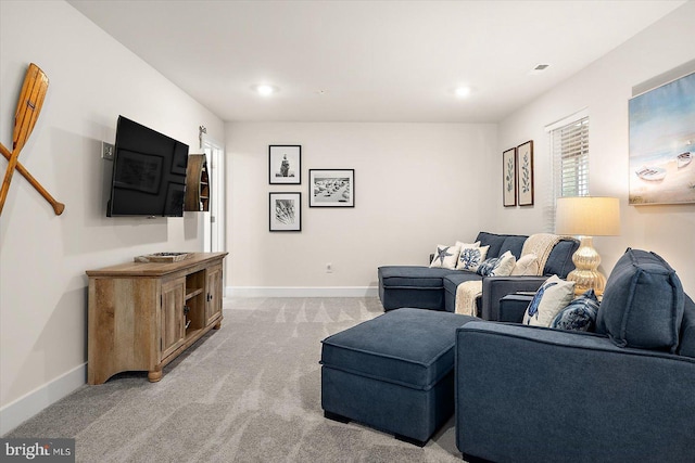 view of carpeted living room