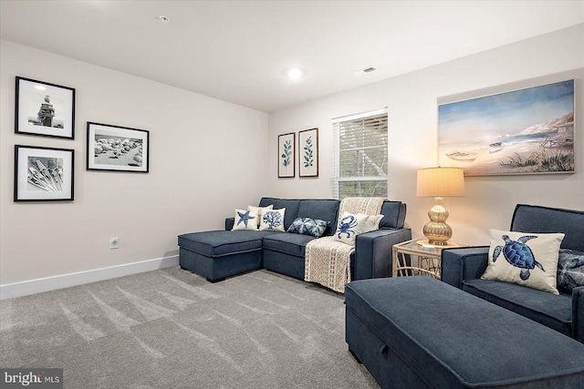 view of carpeted living room