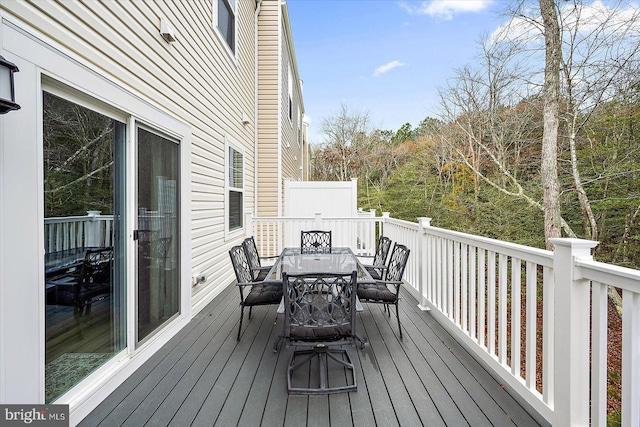 view of wooden terrace