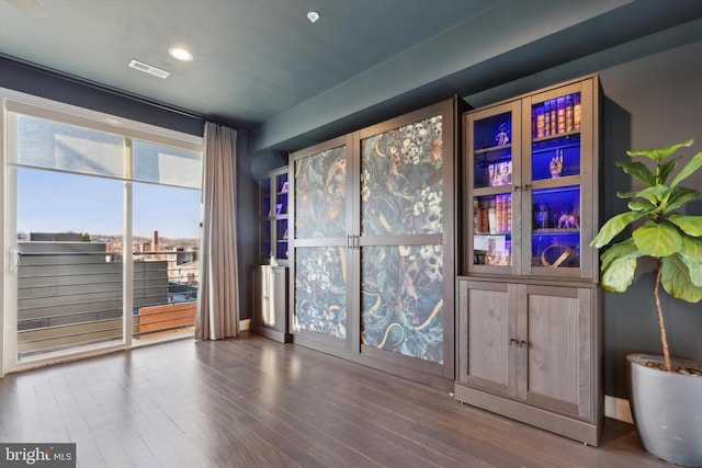 interior space featuring hardwood / wood-style floors