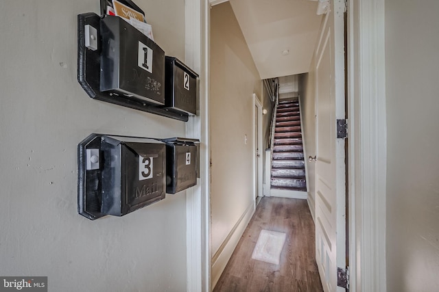 hall featuring hardwood / wood-style floors