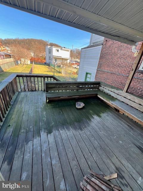 deck featuring a yard