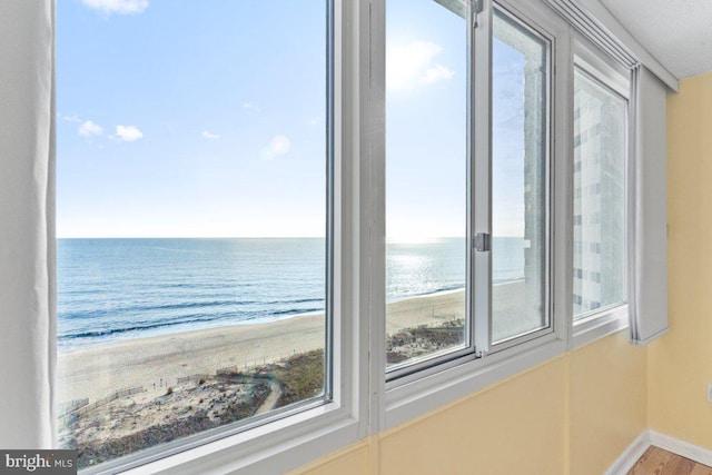 water view featuring a view of the beach