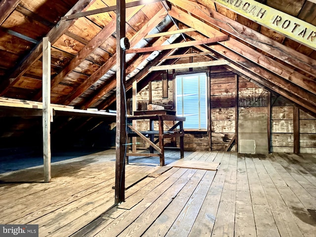 view of attic