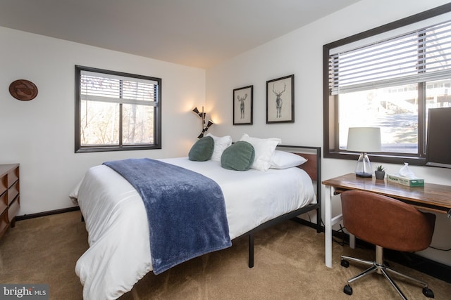 view of carpeted bedroom