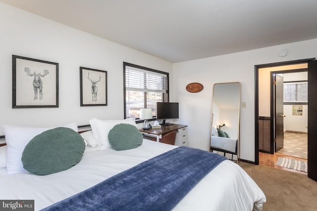 view of carpeted bedroom