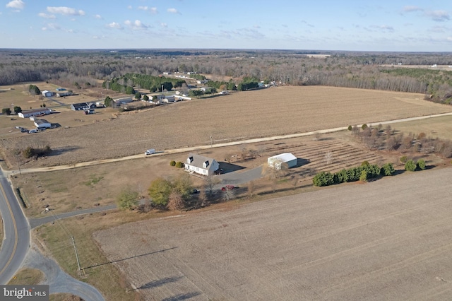 drone / aerial view featuring a rural view