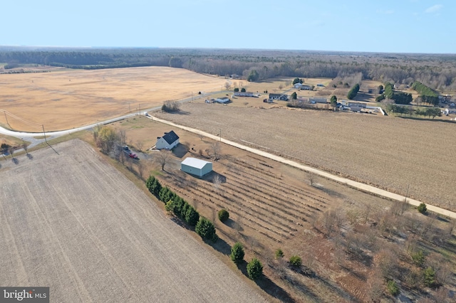 drone / aerial view featuring a rural view