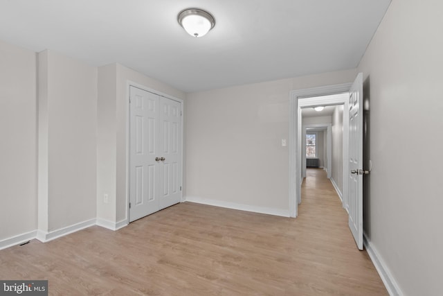 interior space featuring light hardwood / wood-style floors