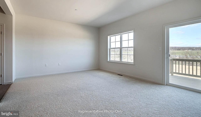 view of carpeted empty room