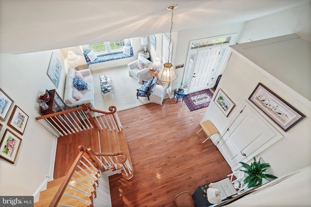 interior space with wood-type flooring