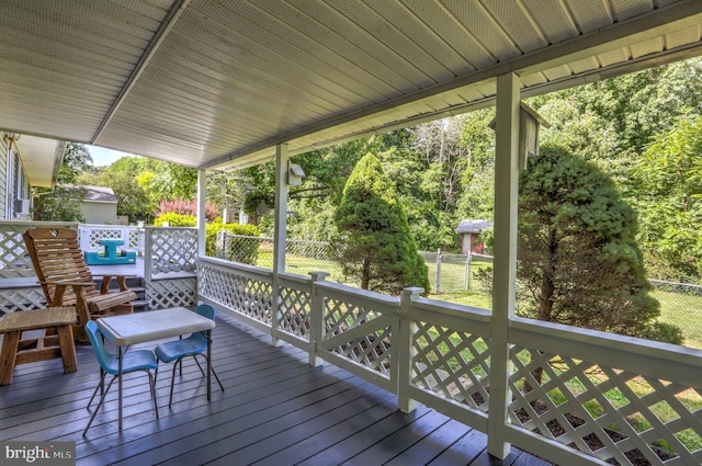 view of wooden terrace