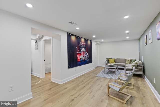 interior space with light wood-type flooring