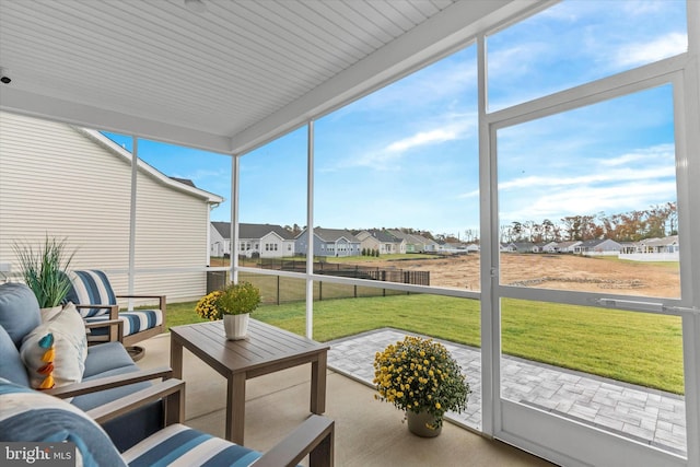 view of sunroom