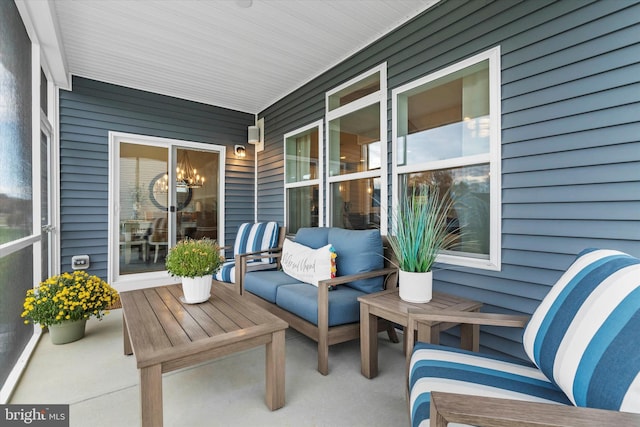 view of patio with covered porch