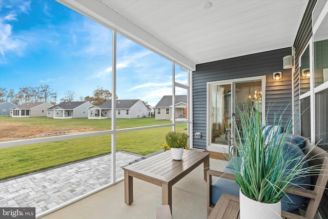 view of sunroom / solarium