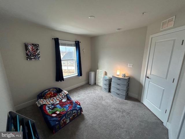 view of carpeted bedroom