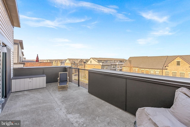 view of patio / terrace with a balcony