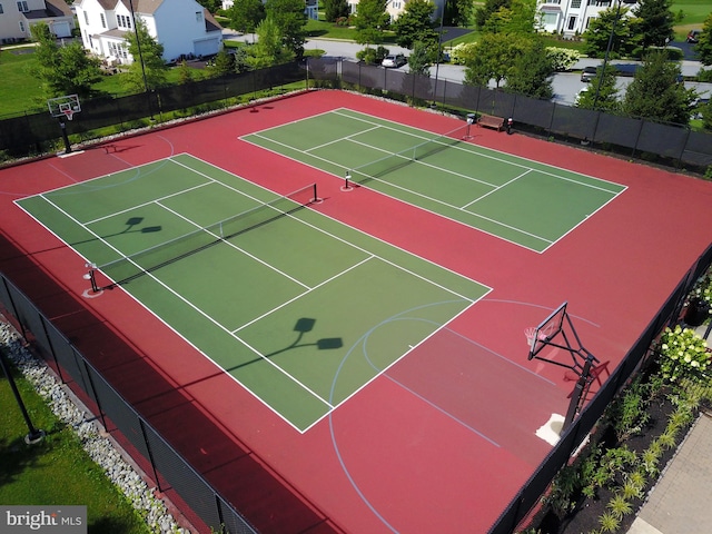 view of sport court featuring basketball court