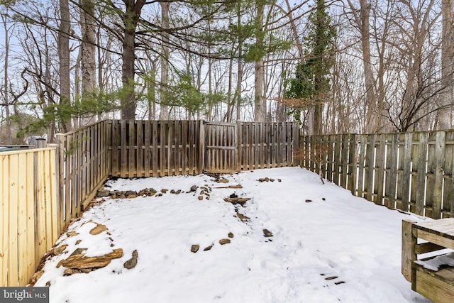 view of snowy yard