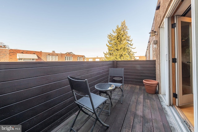 view of wooden terrace