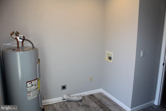 utility room with water heater