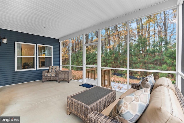 view of sunroom / solarium