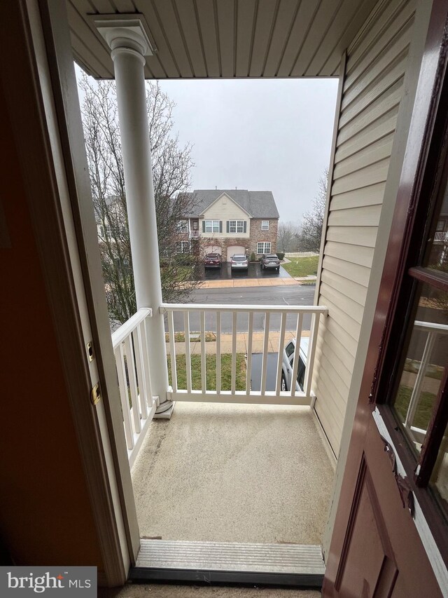 balcony with covered porch