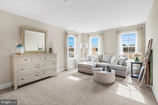 view of carpeted living room