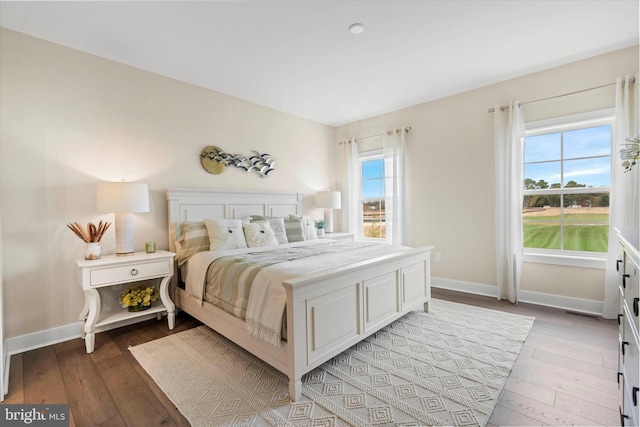 bedroom featuring light wood-type flooring