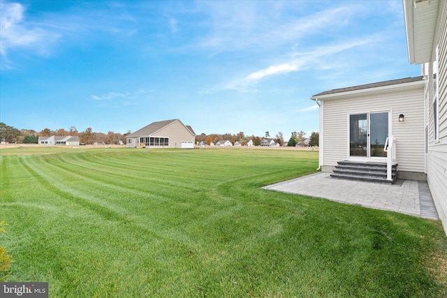 view of yard with a patio area