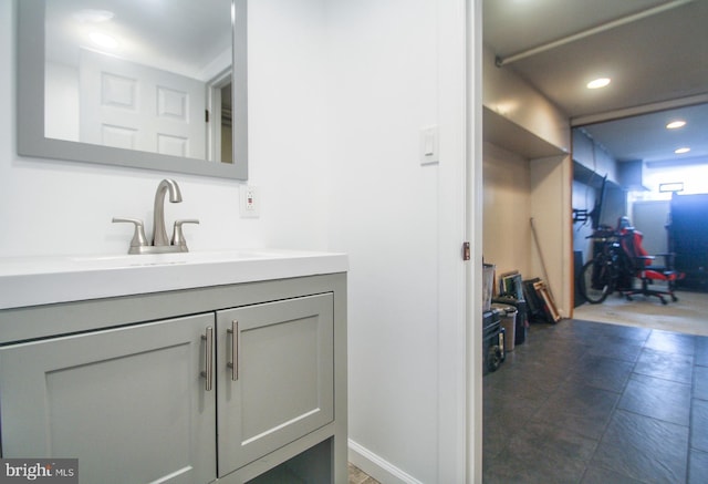 bathroom with vanity