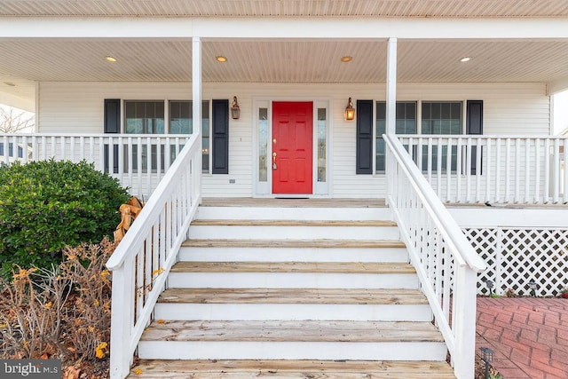 view of doorway to property