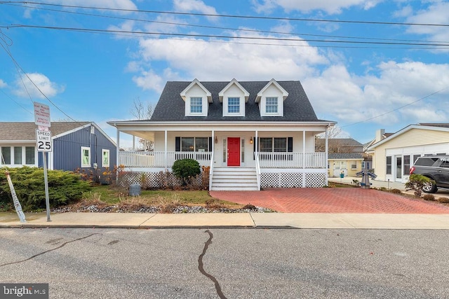 view of front of property with a porch