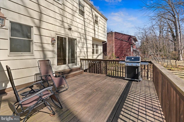 deck with grilling area