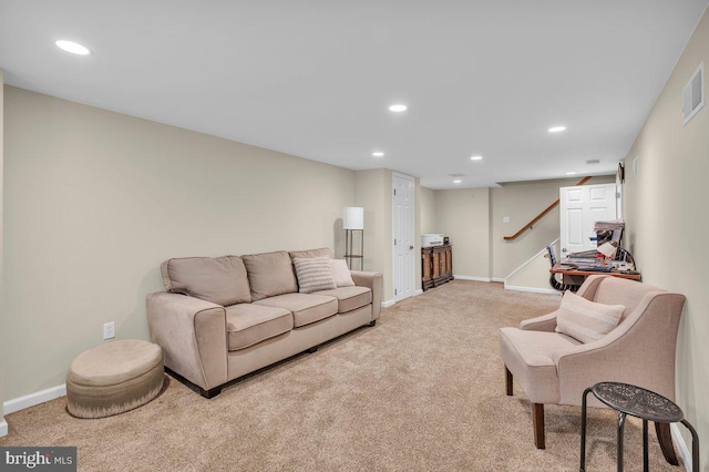 view of carpeted living room