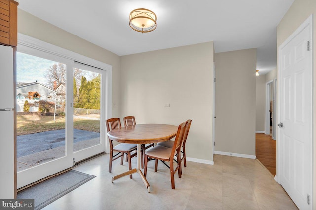 view of dining room