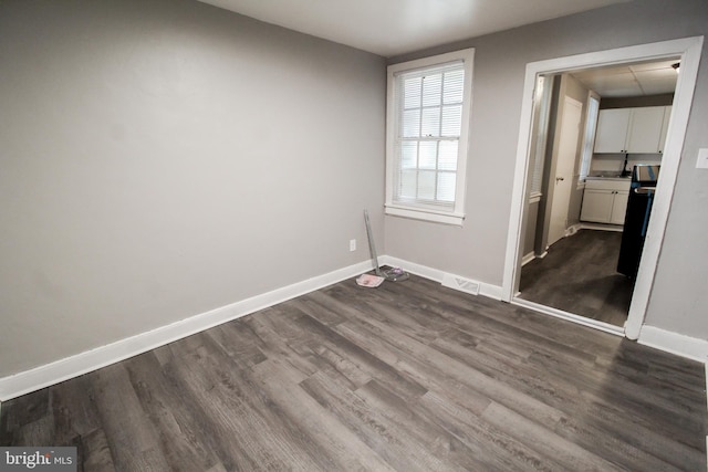 interior space featuring dark hardwood / wood-style floors