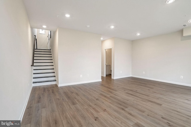 interior space featuring wood-type flooring